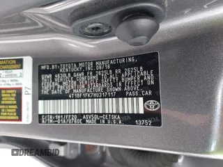 2017 Toyota Camry XLE with VIN 4T1BF1FK7HU317117, listed as a IAAI auction lot 41875591 with 98,658 mi miles. Bid and sale history available at carsss.com. Image 9.