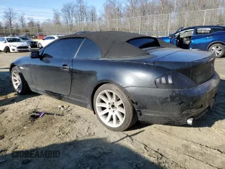 2005 BMW 6 Series 645Ci with VIN WBAEK734X5B325853, listed as a Copart auction lot 42965535 with 116,030 mi miles and Salvage Title. Bid and sale history available at carsss.com. Image 2.