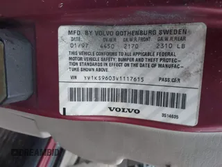 1997 Volvo S90 z VIN YV1KS9603V1117615, wystawiony jako IAAI lot #41059189 z przebiegiem 161 191 mil mil oraz . Historia ofert i sprzedaży dostępna na DreamBid. Obrazek 9.