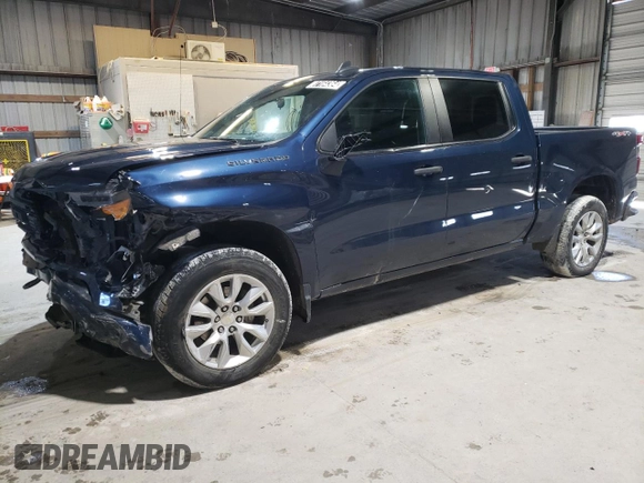 2022 Chevrolet Silverado 1500 Custom with VIN 1GCPDBEK4NZ580994, listed as a Copart auction lot 87164364 with 58,146 mi miles and Clean Title. Bid and sale history available at carsss.com. Image 1.
