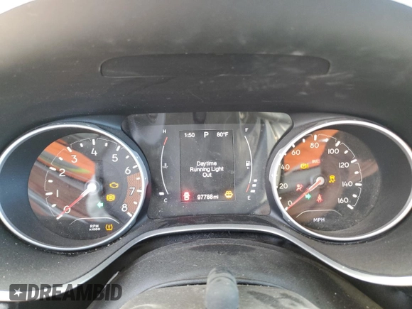 2018 Jeep Compass Latitude with VIN 3C4NJDBB6JT481739, listed as a Copart auction lot 58528565 with 97,788 mi miles and Salvage title. Bid and sale history available at DreamBid. Image 9.