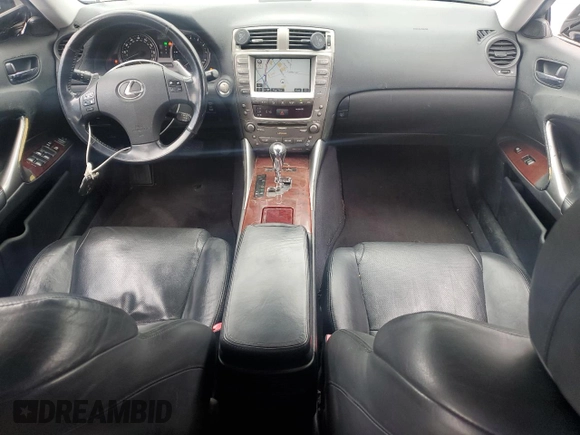 2008 Lexus IS with VIN JTHBK262482071014, listed as a Copart auction lot 53658945 with 127,798 mi miles and Salvage Title. Bid and sale history available at carsss.com. Image 8.