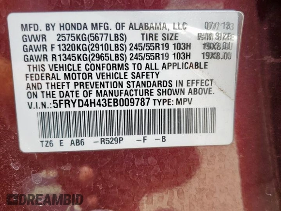2014 Acura MDX Technology z VIN 5FRYD4H43EB009787, wystawiony jako Copart lot #60288555 z przebiegiem 128 610 mil mil oraz Szkoda całkowita • Salvage title. Historia ofert i sprzedaży dostępna na DreamBid. Obrazek 13.