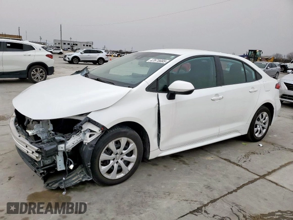 2022 Toyota Corolla LE with VIN 5YFEPMAE3NP380600, listed as a Copart auction lot 47675685 with 44,414 mi miles and Salvage Title. Bid and sale history available at DreamBid. Image 1.