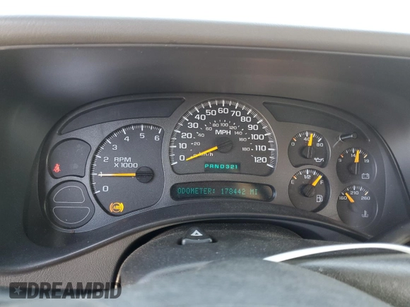 2004 GMC Sierra 1500 SLE with VIN 2GTEC19VX41275970, listed as a Copart auction lot 50577575 with 178,442 mi miles and Salvage Title. Bid and sale history available at DreamBid. Image 9.