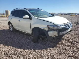 2013 Nissan Murano SL with VIN JN8AZ1MW9DW314011, listed as a Copart auction lot 71598644 with 127,370 mi miles and Salvage Title. Bid and sale history available at carsss.com. Image 4.
