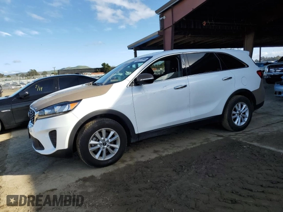 2019 Kia Sorento LX with VIN 5XYPG4A33KG553572, listed as a Copart auction lot 45207085 with 51,857 mi miles and Salvage Title. Bid and sale history available at carsss.com. Image 1.