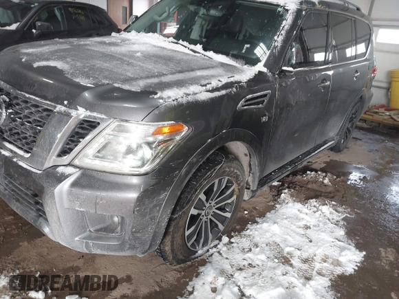 2020 Nissan Armada SL with VIN JN8AY2NC9L9620412, listed as a IAAI auction lot 41580327 with 93,247 mi miles. Bid and sale history available at carsss.com. Image 6.