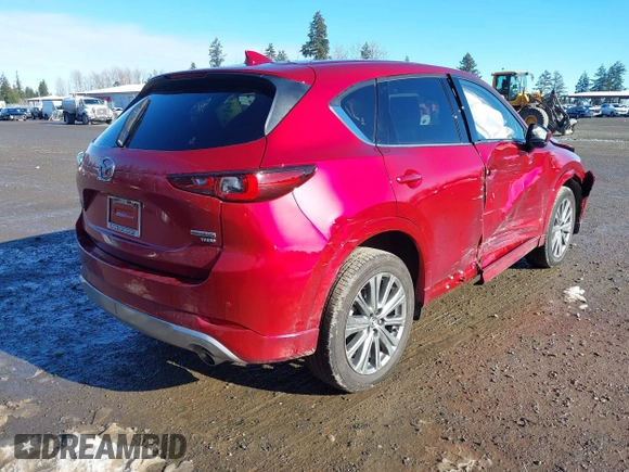 2024 Mazda CX-5 2.5 Turbo Signature with VIN JM3KFBXY5R0422722, listed as a IAAI auction lot 41496349 with 11,914 mi miles. Bid and sale history available at carsss.com. Image 4.