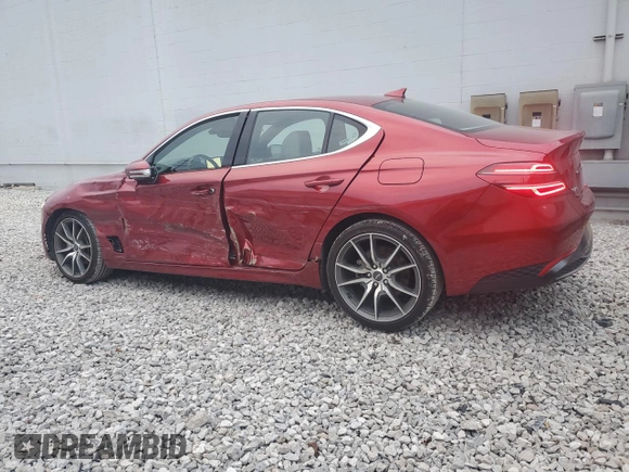 2023 Genesis G70 2.0T with VIN KMTG34TA6PU132041, listed as a Copart auction lot 82761074 with 33,317 mi miles and Salvage Title. Bid and sale history available at DreamBid. Image 2.