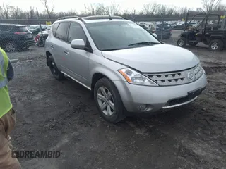 2007 Nissan Murano S with VIN JN8AZ08W17W629412, listed as a IAAI auction lot 41831097 with 151,713 mi miles. Bid and sale history available at carsss.com. Image 1.