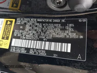 2010 Lexus RX 350 с VIN 2T2BK1BAXAC034271, выставлен на аукционе IAAI как лот 42458686 с пробегом 132 541 миль миль и . История ставок и продаж доступна на DreamBid. Изображение 9.