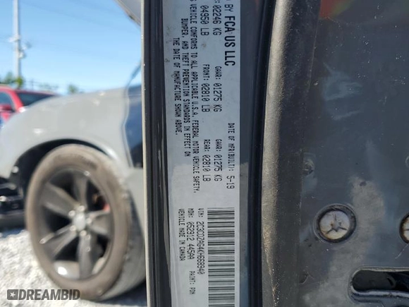 2019 Dodge Challenger SXT with VIN 2C3CDZAG4KH668940, listed as a Copart auction lot 49790255 with 0 mi miles and Non Repairable. Bid and sale history available at carsss.com. Image 13.