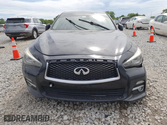 2015 Infiniti Q50 Premium z VIN JN1BV7AR8FM422960, wystawiony jako Copart lot #56393115 z przebiegiem 177 379 mil mil oraz Szkody całkowita. Historia ofert i sprzedaży dostępna na DreamBid. Obrazek 5.
