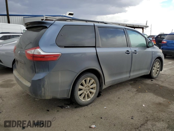 2017 Toyota Sienna LE with VIN 5TDJZ3DC0HS182825, listed as a Copart auction lot 47471655 with 141,638 mi miles and Salvage Title. Bid and sale history available at carsss.com. Image 3.