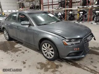 2013 Audi A4 Premium with VIN WAUBFAFL5DA155249, listed as a IAAI auction lot 41424319 with 1 mi miles. Bid and sale history available at carsss.com. Image 1.