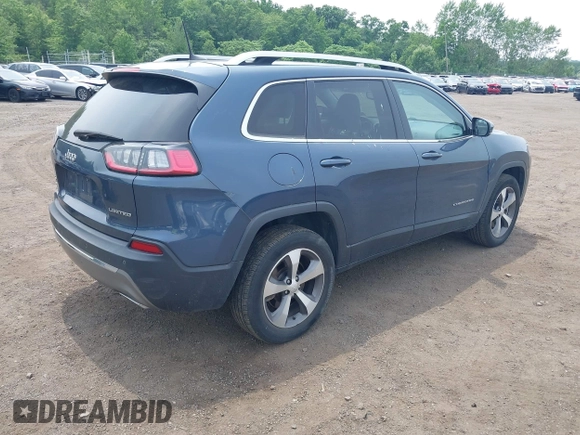 2020 Jeep Cherokee Limited with VIN 1C4PJMDX3LD603242, listed as a IAAI auction lot 42499494 with 51,491 mi miles and . Bid and sale history available at DreamBid. Image 4.