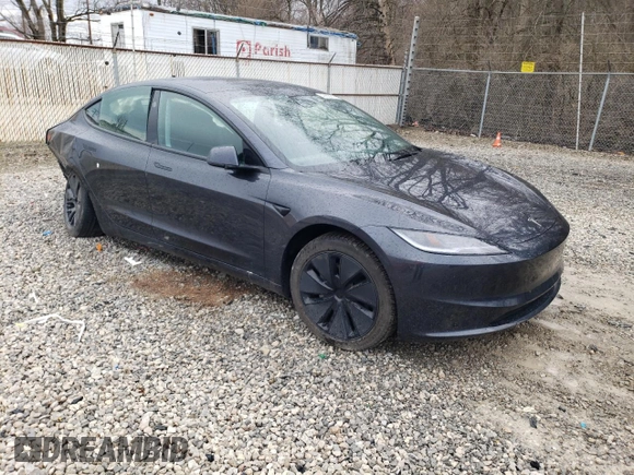 2024 Tesla Model 3 with VIN 5YJ3E1EA7RF858716, listed as a Copart auction lot 49809325 with 9,936 mi miles and Non Repairable. Bid and sale history available at DreamBid. Image 4.