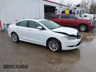 2015 Chrysler 200 C with VIN 1C3CCCEG3FN543757, listed as a IAAI auction lot 41468410 with 145,041 mi miles. Bid and sale history available at carsss.com. Image 1.