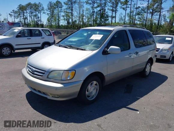 2001 Toyota Sienna LE with VIN 4T3ZF13CX1U372072, listed as a IAAI auction lot 41889291 with 228,959 mi miles. Bid and sale history available at carsss.com. Image 2.