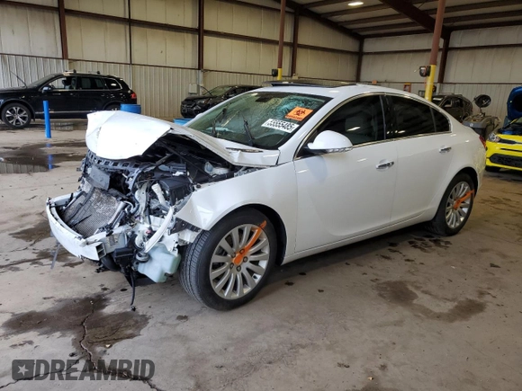 2012 Buick Regal Turbo Premium 1 with VIN 2G4GS5EV3C9215498, listed as a Copart auction lot 55555485 with 159,870 mi miles and Salvage title. Bid and sale history available at DreamBid. Image 1.