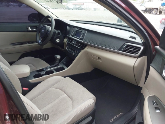 2016 Kia Optima LX with VIN 5XXGT4L39GG088686, listed as a IAAI auction lot 42531803 with 66,521 mi miles and . Bid and sale history available at DreamBid. Image 5.
