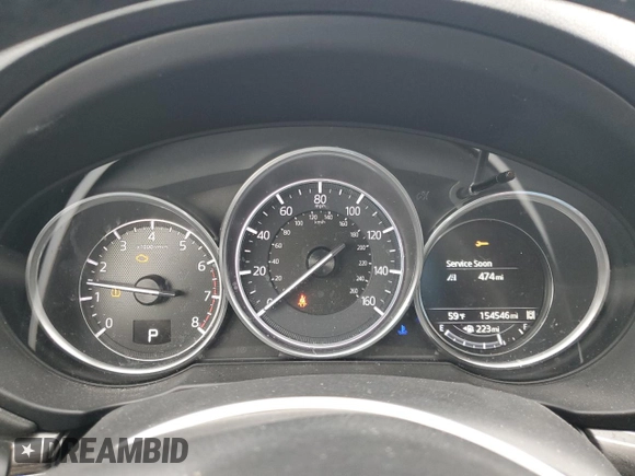 2017 Mazda CX-5 Grand Touring with VIN JM3KFBDL7H0204658, listed as a Copart auction lot 54007165 with 154,546 mi miles and Salvage Title. Bid and sale history available at carsss.com. Image 9.