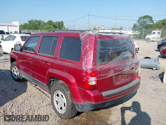 2013 Jeep Patriot Sport with VIN 1C4NJPBAXDD186629, listed as a IAAI auction lot 42543779 with 193,806 mi miles and . Bid and sale history available at DreamBid. Image 3.