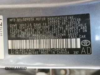 2006 Toyota Matrix STD with VIN 2T1KR32E96C589833, listed as a Copart auction lot 54177635 with 213,611 mi miles and Clean Title. Bid and sale history available at carsss.com. Image 12.