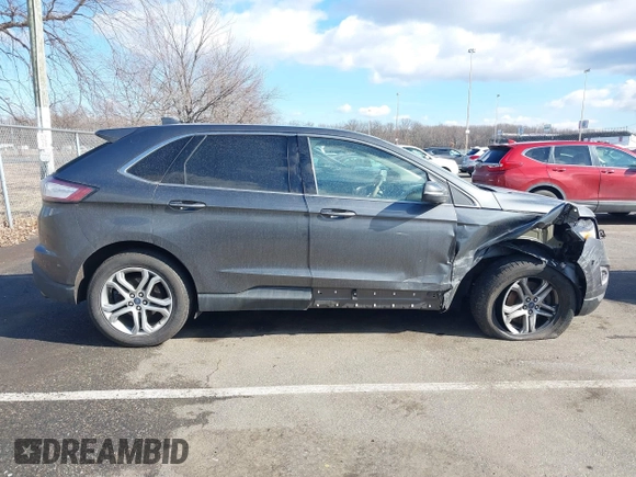 2017 Ford Edge Titanium with VIN 2FMPK4K92HBB82477, listed as a IAAI auction lot 41694124 with 126,524 mi miles. Bid and sale history available at carsss.com. Image 13.