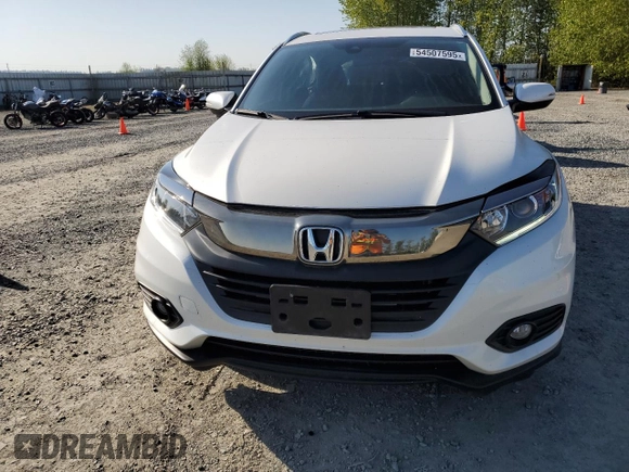 2022 Honda HR-V EX with VIN 3CZRU6H52NM756443, listed as a Copart auction lot 54507595 with 20,972 mi miles and Salvage Title. Bid and sale history available at carsss.com. Image 5.