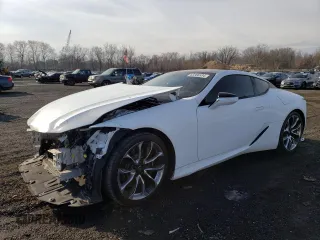 2018 Lexus LC with VIN JTHHP5AY6JA001955, listed as a Copart auction lot 83386534 with 45,992 mi miles and Salvage Title. Bid and sale history available at carsss.com. Image 1.