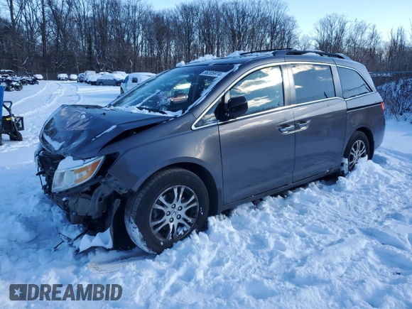 2012 Honda Odyssey EX-L with VIN 5FNRL5H66CB023339, listed as a Copart auction lot 86205974 with 136,087 mi miles and Salvage Title. Bid and sale history available at carsss.com. Image 1.