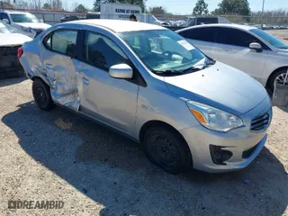 2019 Mitsubishi Mirage G4 ES with VIN ML32F3FJ6KHF06452, listed as a IAAI auction lot 41723237 with 87,151 mi miles. Bid and sale history available at carsss.com. Image 1.