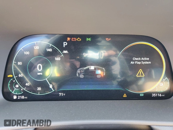 2020 Hyundai Sonata Hybrid Limited with VIN KMHL54JJ9LA015605, listed as a Copart auction lot 46945155 with 35,116 mi miles and Salvage Title. Bid and sale history available at carsss.com. Image 9.