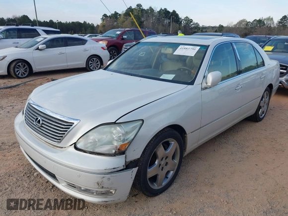 2005 Lexus LS 430 with VIN JTHBN36FX55011393, listed as a IAAI auction lot 41883790 with 186,981 mi miles. Bid and sale history available at carsss.com. Image 17.