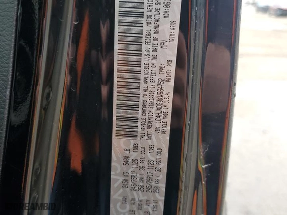 2019 Jeep Wrangler Unlimited Sport S with VIN 1C4HJXDG0KW664752, listed as a Copart auction lot 44747105 with 153,663 mi miles and Salvage Title. Bid and sale history available at carsss.com. Image 13.