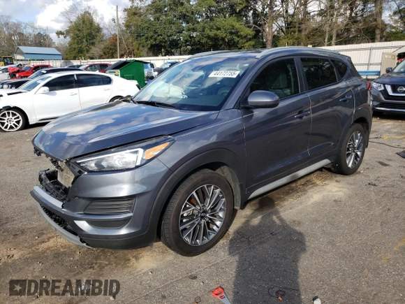 2019 Hyundai Tucson Sport with VIN KM8J33AL2KU972227, listed as a Copart auction lot 44172755 with 76,720 mi miles and Salvage Title. Bid and sale history available at carsss.com. Image 1.
