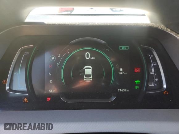2020 Hyundai Ioniq Limited with VIN KMHC05LC6LU193781, listed as a Copart auction lot 42293975 with 71,639 mi miles and Salvage Title. Bid and sale history available at DreamBid. Image 9.
