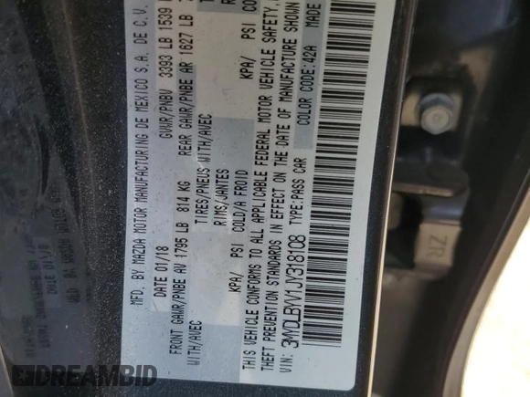 2018 Toyota Yaris with VIN 3MYDLBYV1JY318108, listed as a Copart auction lot 51038825 with 75,816 mi miles and Salvage Title. Bid and sale history available at DreamBid. Image 12.
