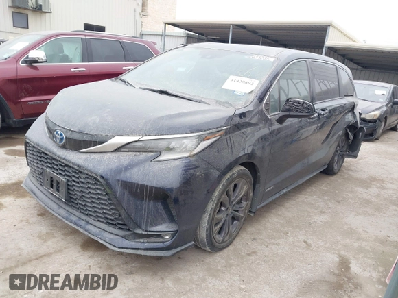 2021 Toyota Sienna XSE with VIN 5TDXRKEC5MS025417, listed as a IAAI auction lot 41420892 with 56,055 mi miles and . Bid and sale history available at DreamBid. Image 16.