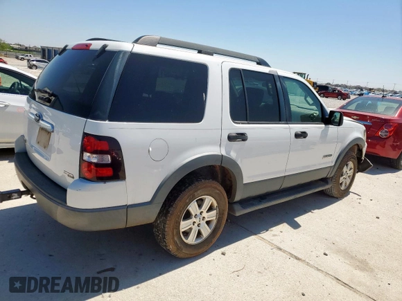 2006 Ford Explorer XLT with VIN 1FMEU73E36UA80451, listed as a Copart auction lot 52028635 with 189,647 mi miles and Salvage Title. Bid and sale history available at carsss.com. Image 3.
