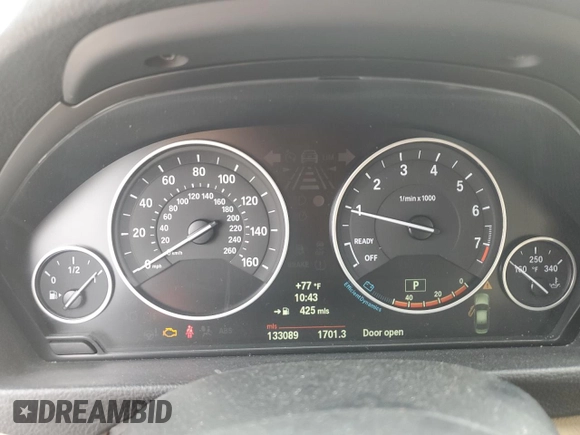 2013 BMW 3 Series 328i with VIN WBA3A5C50DF354910, listed as a Copart auction lot 59496445 with 133,089 mi miles and Salvage title. Bid and sale history available at DreamBid. Image 9.