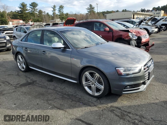 2013 Audi S4 Premium Plus with VIN WAUBGAFLXDA204930, listed as a Copart auction lot 80463454 with 96,727 mi miles and Clean Title. Bid and sale history available at DreamBid. Image 4.