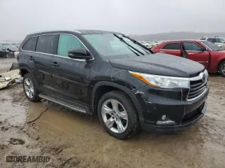 2015 Toyota Highlander Limited with VIN 5TDDKRFH8FS206895, listed as a Copart auction lot 44182455 with 85,927 mi miles and Salvage Title. Bid and sale history available at carsss.com. Image 4.