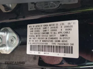 2012 Acura TSX Technology with VIN JH4CU2F63CC001069, listed as a IAAI auction lot 42194952 with 126,807 mi miles and . Bid and sale history available at DreamBid. Image 9.
