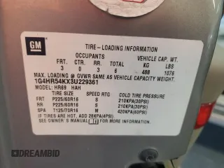 2003 Buick LeSabre Limited with VIN 1G4HR54KX3U229361, listed as a Copart auction lot 53516505 with 186,083 mi miles and Salvage Title. Bid and sale history available at carsss.com. Image 12.