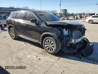 2024 Infiniti QX60 Pure with VIN 5N1DL1ES5RC345587, listed as a Copart auction lot 83889614 with 9,829 mi miles and Salvage title. Bid and sale history available at DreamBid. Image 4.