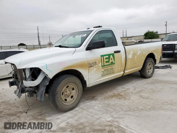 2023 Ram 1500 Tradesman with VIN 3C6JR6DG6PG671268, listed as a Copart auction lot 59573325 with 65,993 mi miles and Salvage title. Bid and sale history available at DreamBid. Image 1.
