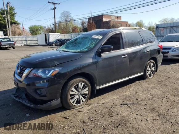 2017 Nissan Pathfinder SL with VIN 5N1DR2MM2HC629331, listed as a Copart auction lot 54307485 with 155,383 mi miles and Salvage Title. Bid and sale history available at DreamBid. Image 1.